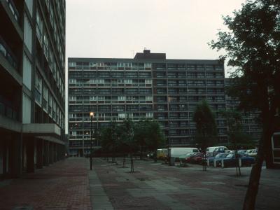 View of 11-storey block on Phipps Bridge Estate