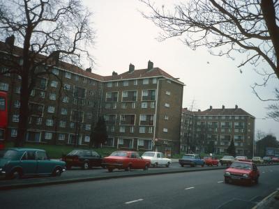 View of Fenning Court and Baron Court from London Road