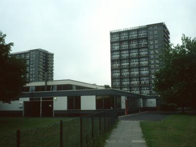 View of 16-storey blocks in Silwood Estate