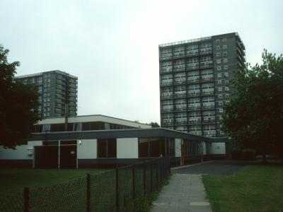 View of 16-storey blocks in Silwood Estate