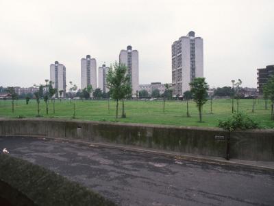 View of 18-storey blocks from Bolton Crescent