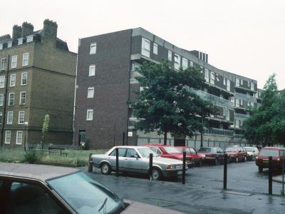 View of Ifield House/ Leysdown House from Kinglake Street