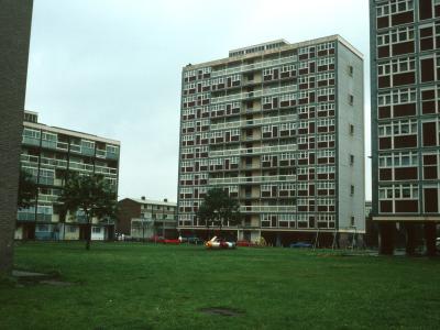 View of 13-storey blocks in development