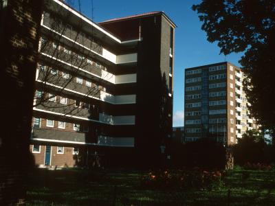 View from Anchor Street of Southwell House with Pope House in background