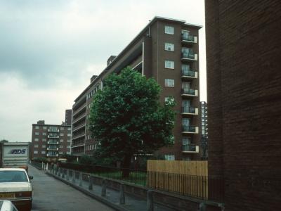 View from Walsham House looking at Trafalgar House (centre) and Ringsfield House (background)