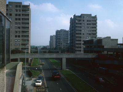 View of 13-storey blocks in Thamesmead