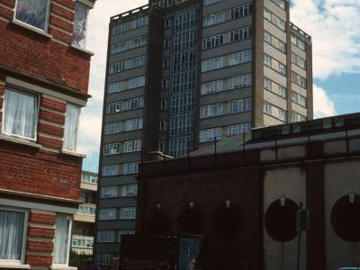 Façade of 34 Knottisford Street from corner of Bacton Street and Digby Street
