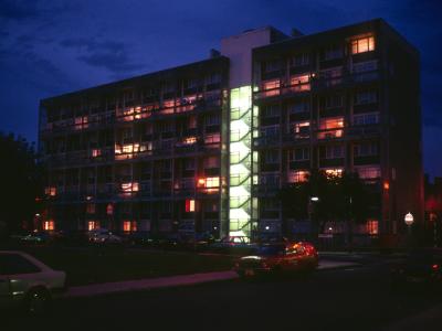 Barnardo Gardens at night