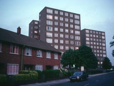 View of 10-storey blocks
