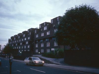 View of 7-storey block from Dellow Street