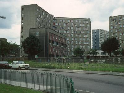View of both blocks with Fellows Court in background