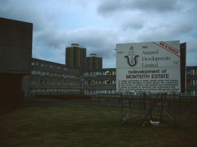 View of blocks on Locton Estate from Monteith Estate