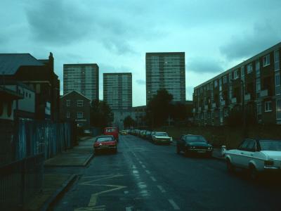 View of all three 22-storey blocks in Monteith Estate