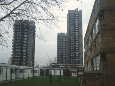 View of all three blocks from Eastwith Stockholm House in foreground View of all three blocks