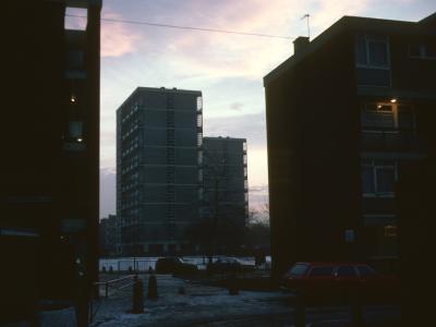 View of two 7-storey blocks