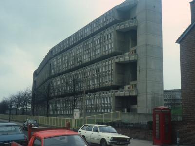 View of 10-storey block from Cotton Street