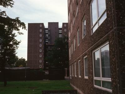 View of Channel House (foreground) and Allonby House (background) from South
