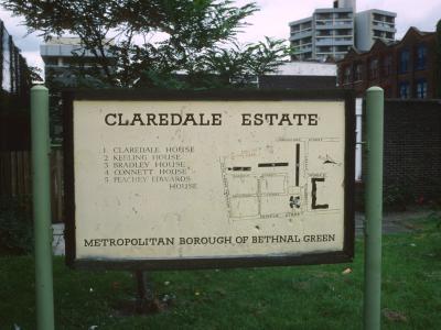 Map of Claredale Estate with Keeling House in background