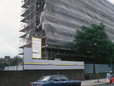 View of Withy House under scaffolding