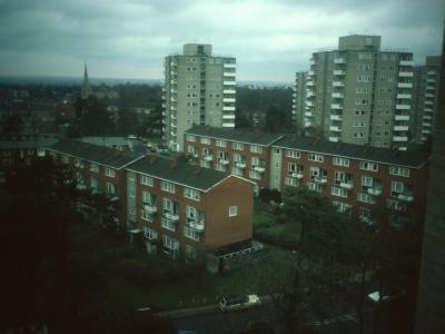 View of 11-storey blocks on Alton Estate (East) from South