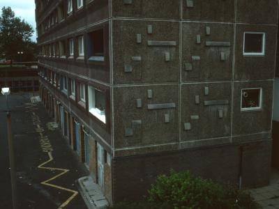 View of 18-storey blocks in South Kilburn Redevelopment Area