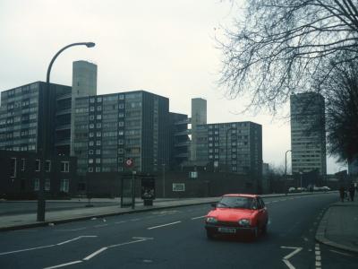 General View of Doddington Esate from Battersea Park Road with Jay Court in background