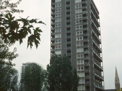 General view of 21-storey blocks on Warwick Estate