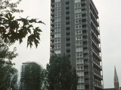 General view of 21-storey blocks on Warwick Estate