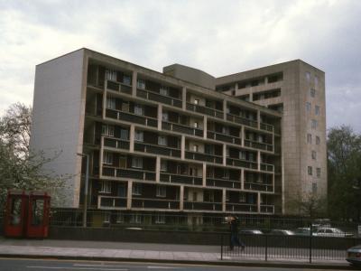 View of 6-storey and 10-storey blocsk on Hallfield Estate