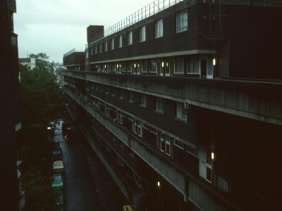 View of 7-storey blocks on Brunel Estate