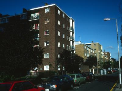 View of 6-storey block on Hall Place