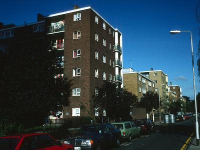 View of 6-storey block on Hall Place