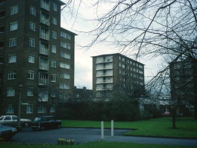 View of 8-storey blocks on Wellington Road
