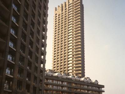 View of high-rise blocks on Barbican Estate