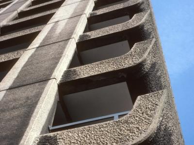 Detail view of high-rise block on Barbican Estate