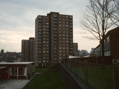 View looking West of 16-storey blocks in Sneinton