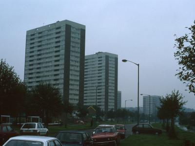 View of two 20-storey blocks
