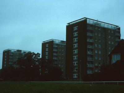 View of Wingfield House, De Montfort House, and Kingshurst House