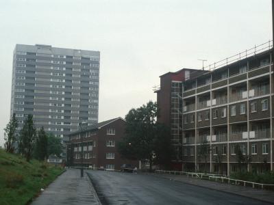 View of 6-storey block with Haddon Tower