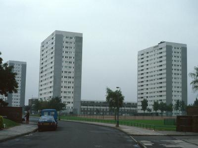 View of Humber Tower, Trent Tower, and Dovey Tower (in background) from North