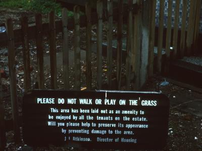 Sign outside Elm Tree Tower