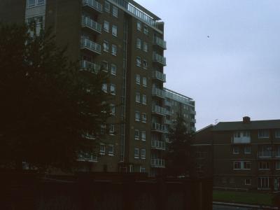 View of Highgate House and Charlbury Tower from Wrentham Street