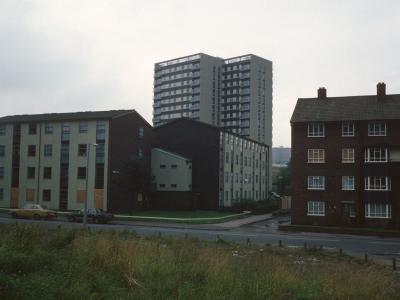 View of 16-storey block