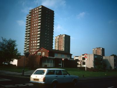 View of 20-storey block in Hickman Street redevelopment