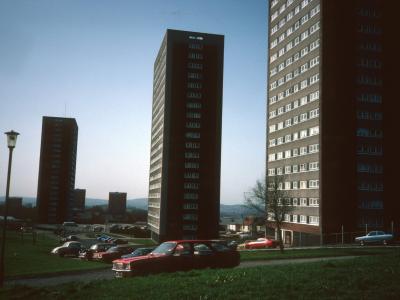 View of Millfield Court and Prince of Wales Court with Butterfield Court in backgrounf