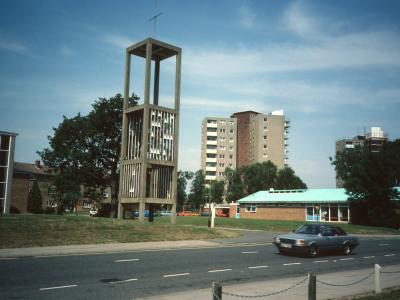 View of one 11-storey block of development