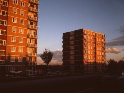 View of 9-storey blocks on Upper Church Lane