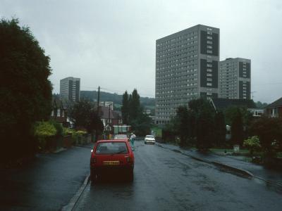 View of all three blocks looking North from Severn Road