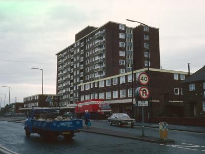 View of Lancaster House looking North up Oldbury Road