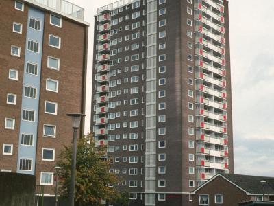 View of Darley House and 9-storey block